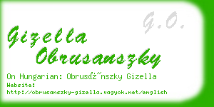 gizella obrusanszky business card